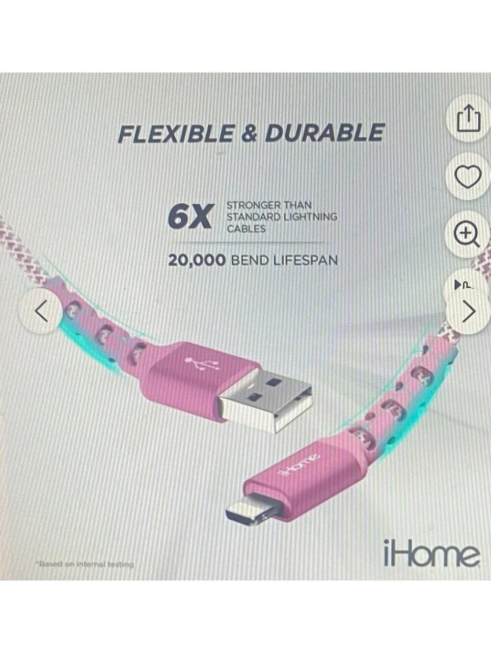 iHome 6ft lightning
